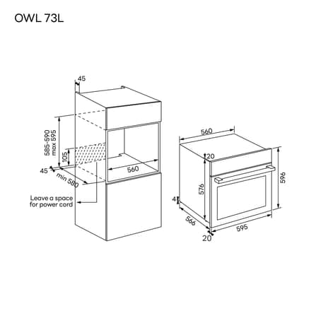 เตาอบแบบฝัง EVE รุ่น OWL ขนาด 60 ซม. สีดำ_8